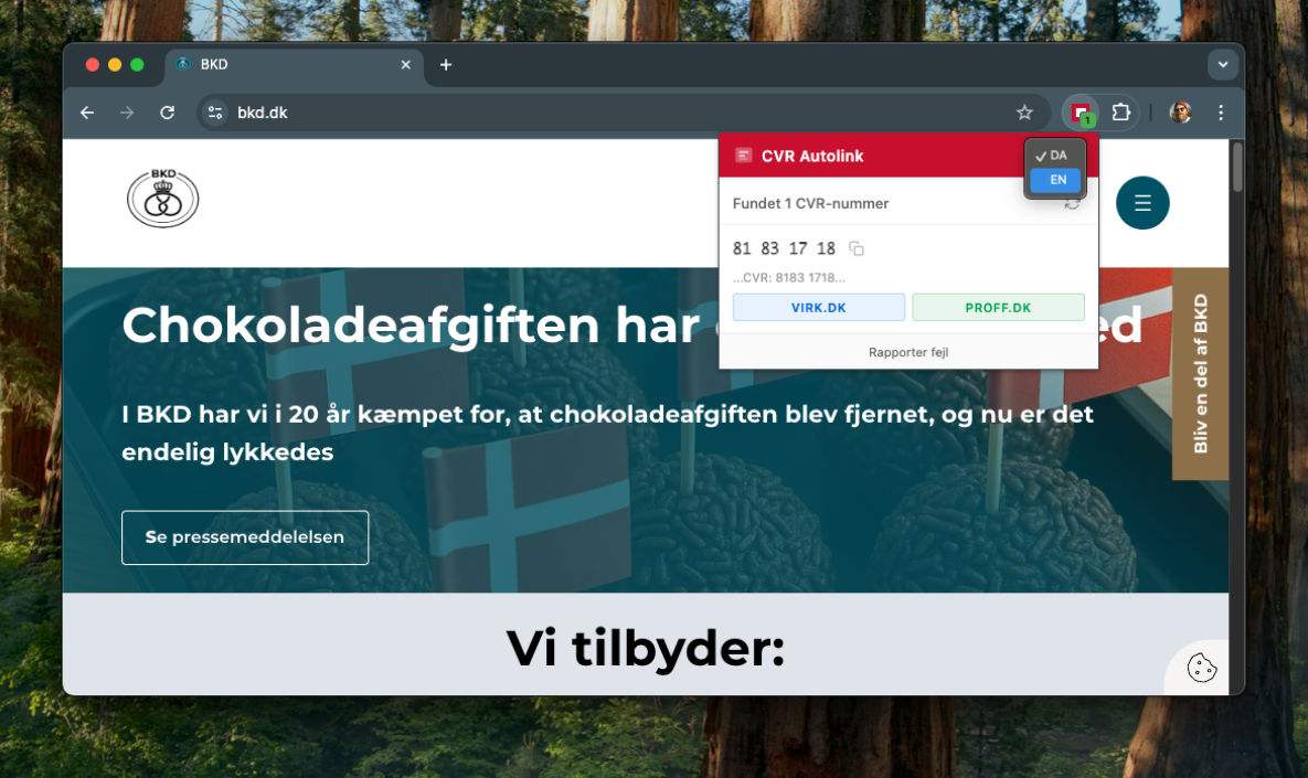 Native Danish interface